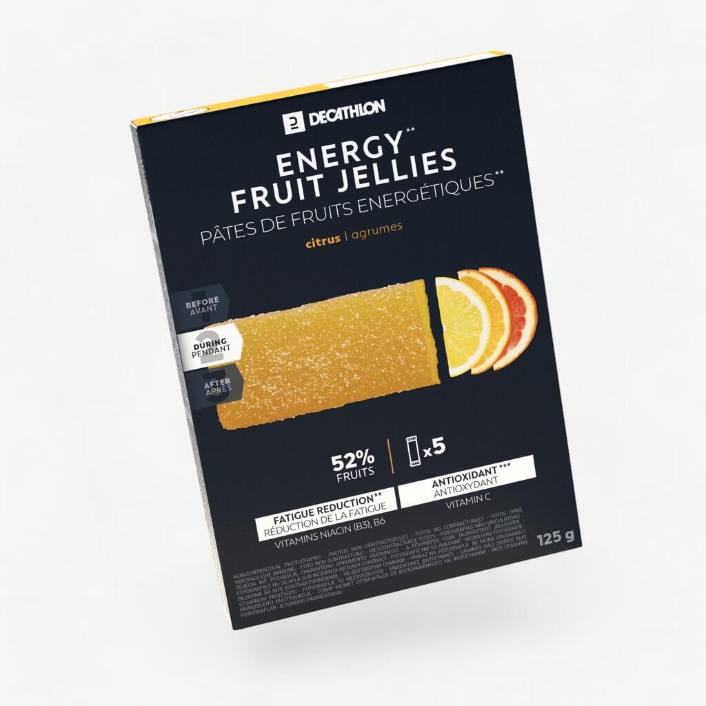 Energinės vaisinės želės, 5 x 25 g, citrusinių vaisių skonio
