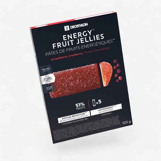 
      Augļu želeja “Energy Fruit jellies”, 5x25 g, zemeņu, dzērveņu, malpīgijas garša
  