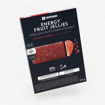 Fruit jelly voor extra energie aardbei cranberries acerola 5x25gram