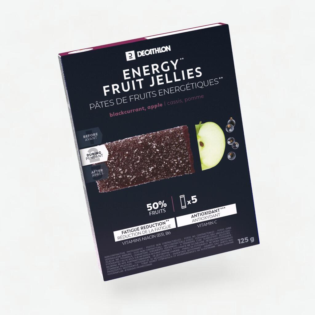 Augļu želeja “Energy Fruit jellies”, 5x25 g, ar upeņu, ābolu, malpīgijas garšu