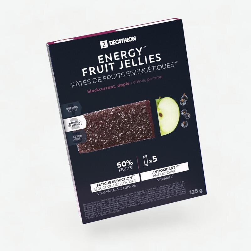 Energy fruit jellies voor triatlon zwarte bes appel acerola 5 x 25 g