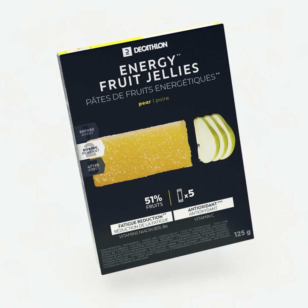 Augļu želeja “Energy Fruit jellies”, 5x25 g, ar bumbieru garšu