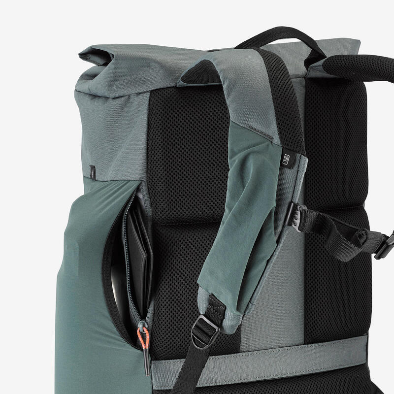 Wandelrugzak 23 l NH500 Escape Rolltop groen