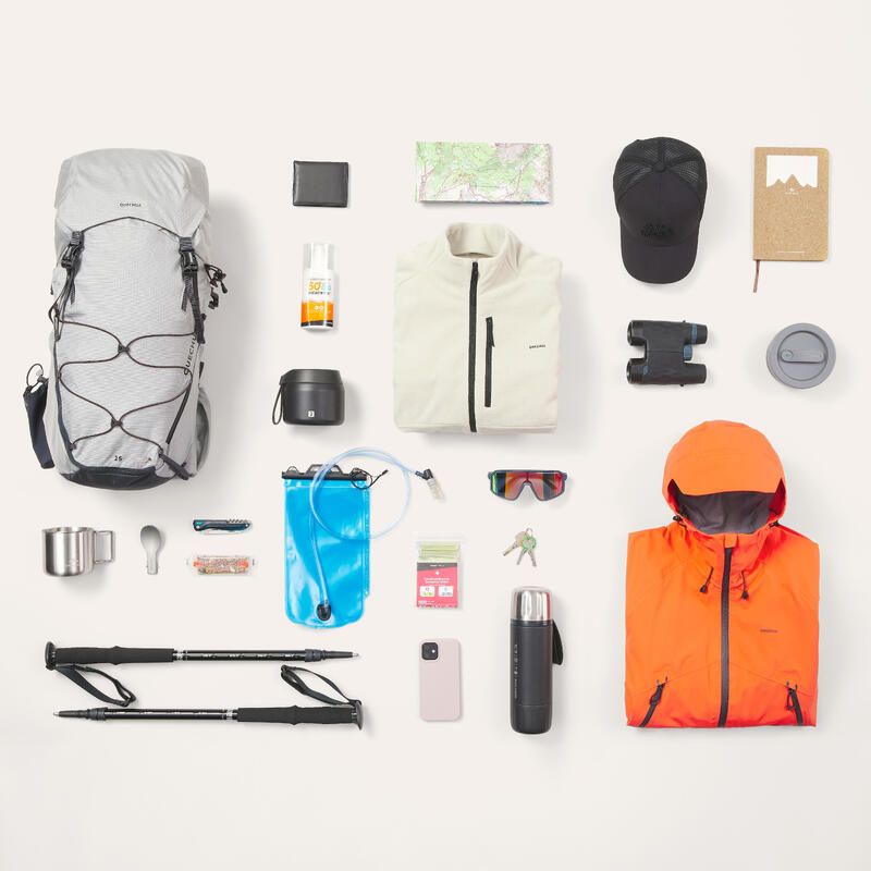 Sac à dos de randonnée montagne confortable et léger 25L, MH900 gris
