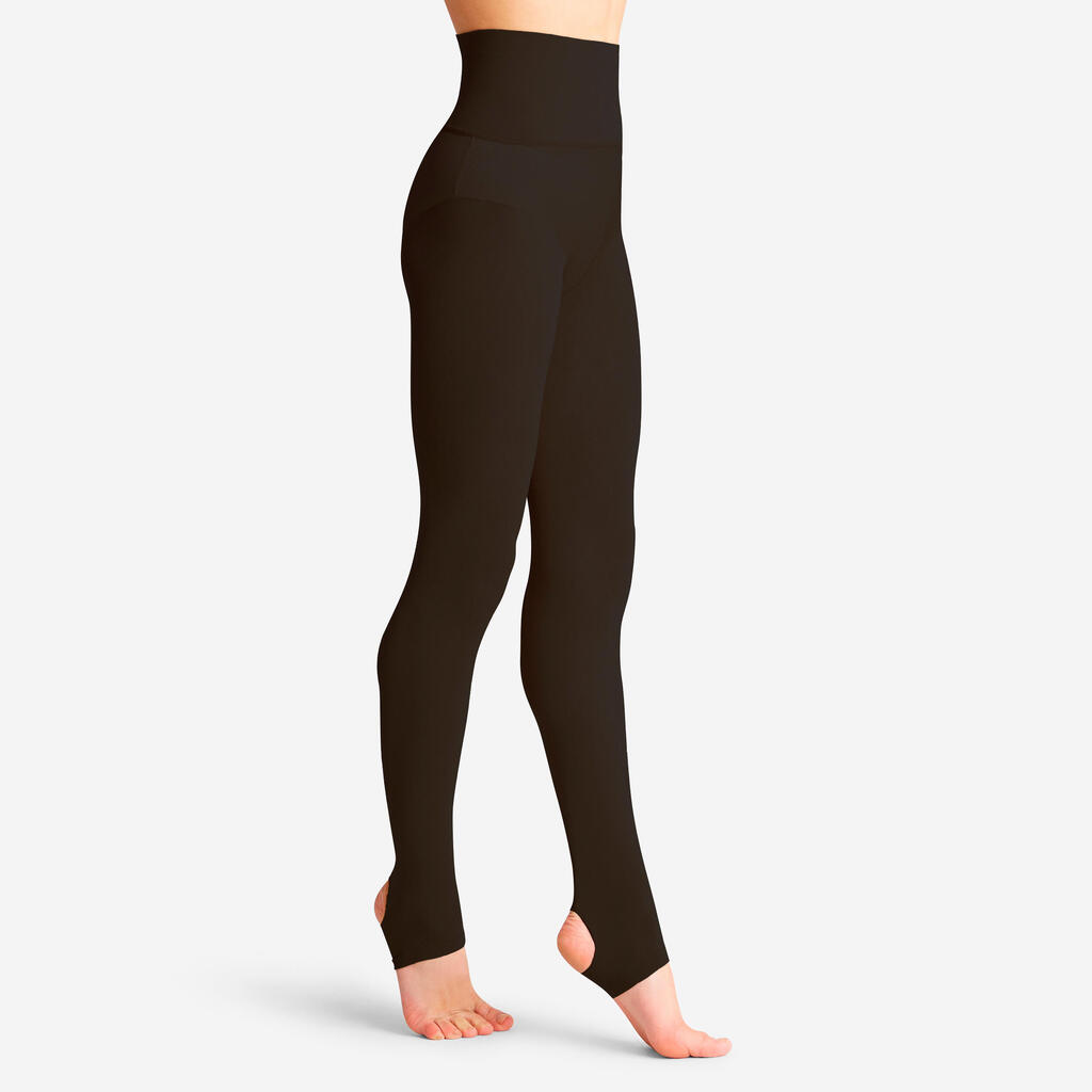 Adult Rhythmic Gymnastics Stirrup Tights - Black