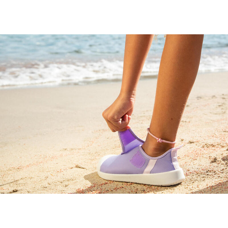 Chaussures aquatiques avec scractch Enfant - Aquashoes 120 - Violet