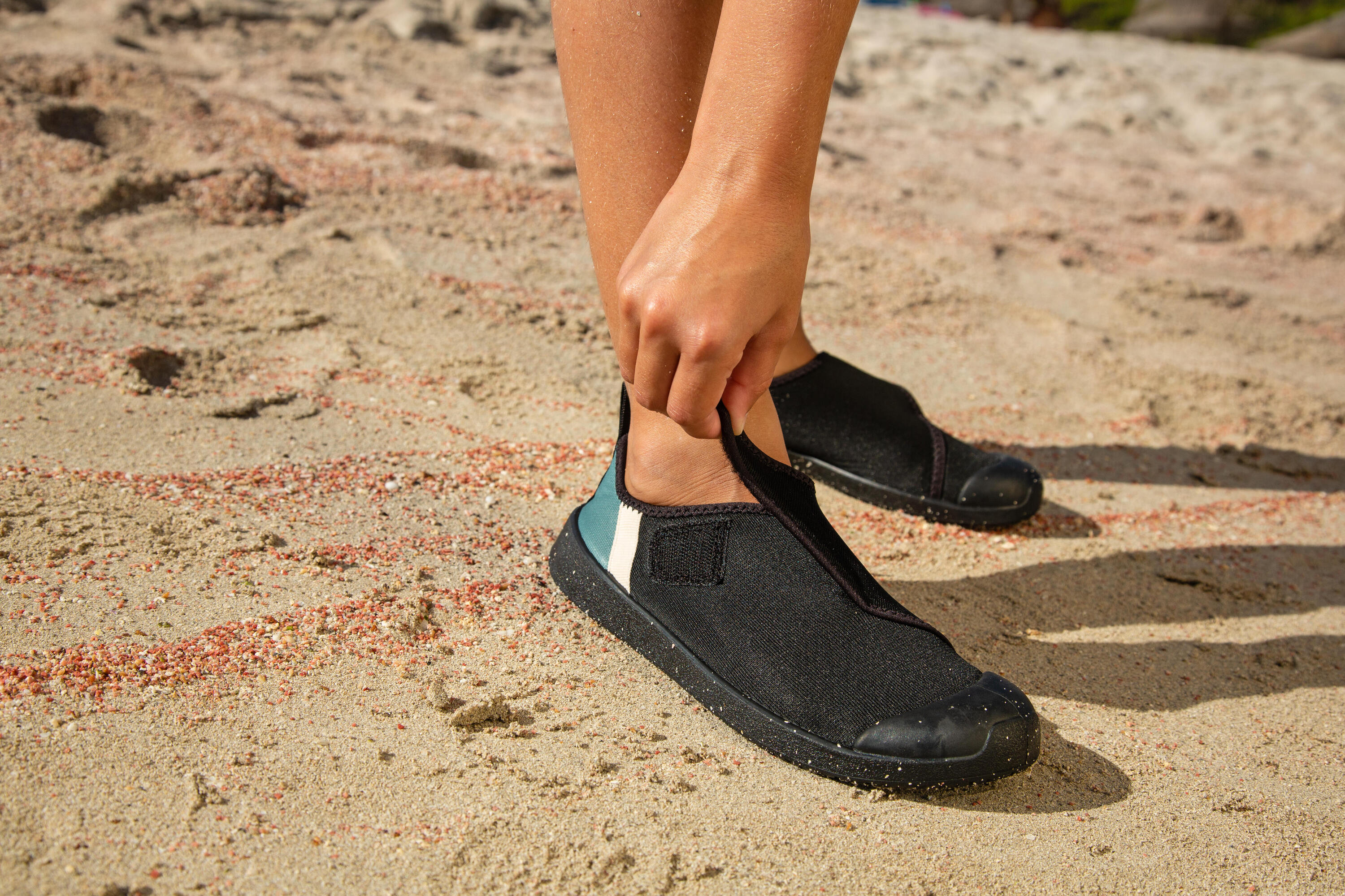 Chaussures aquatiques avec scratch Enfant - Aquashoes 120 noir 11/14