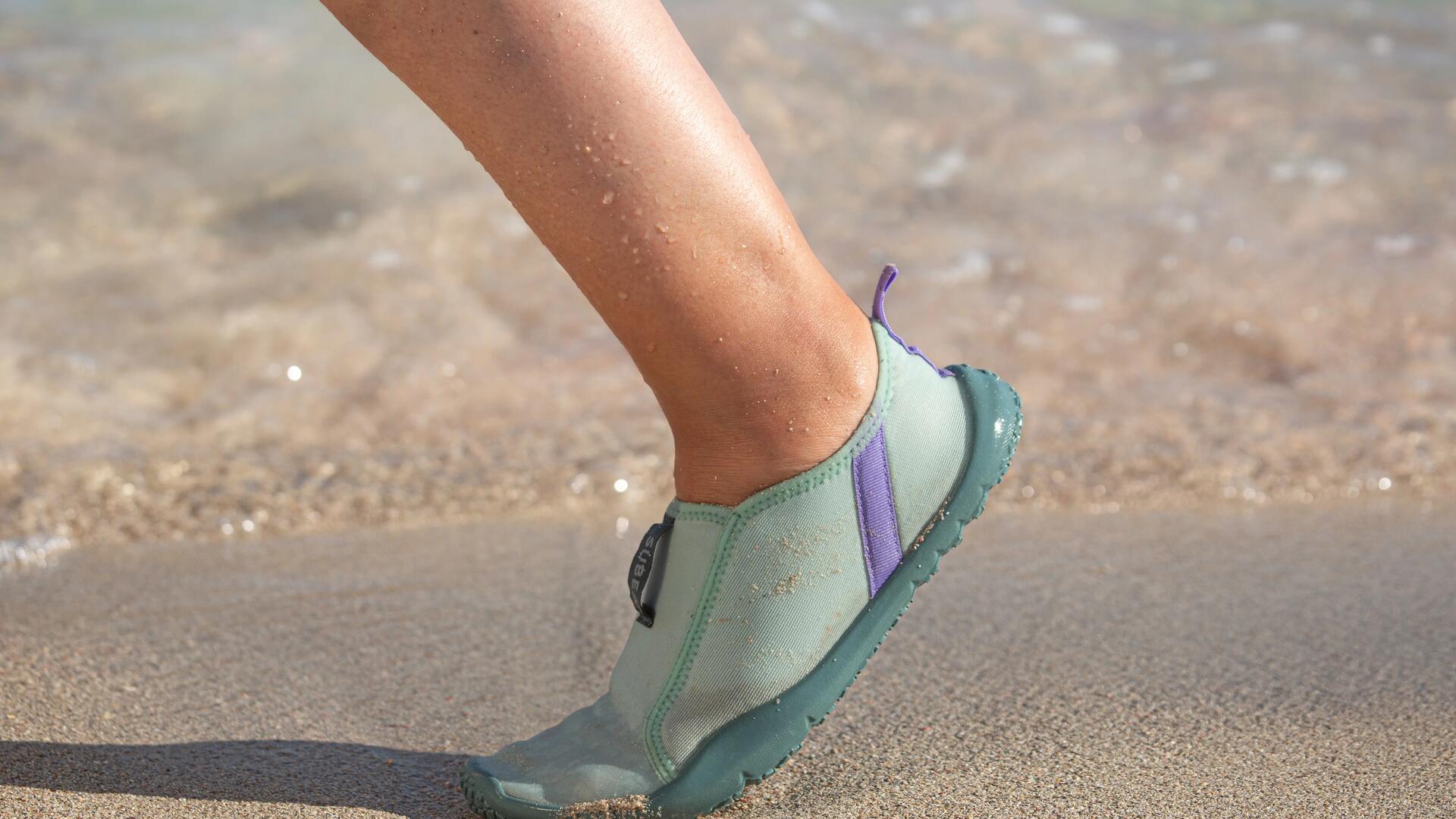 Adult's elasticated water shoes Aquashoes 120 Eucalyptus