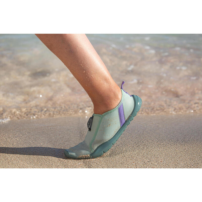 Chaussures aquatiques élastiques adulte - aquashoes 120 eucalyptus