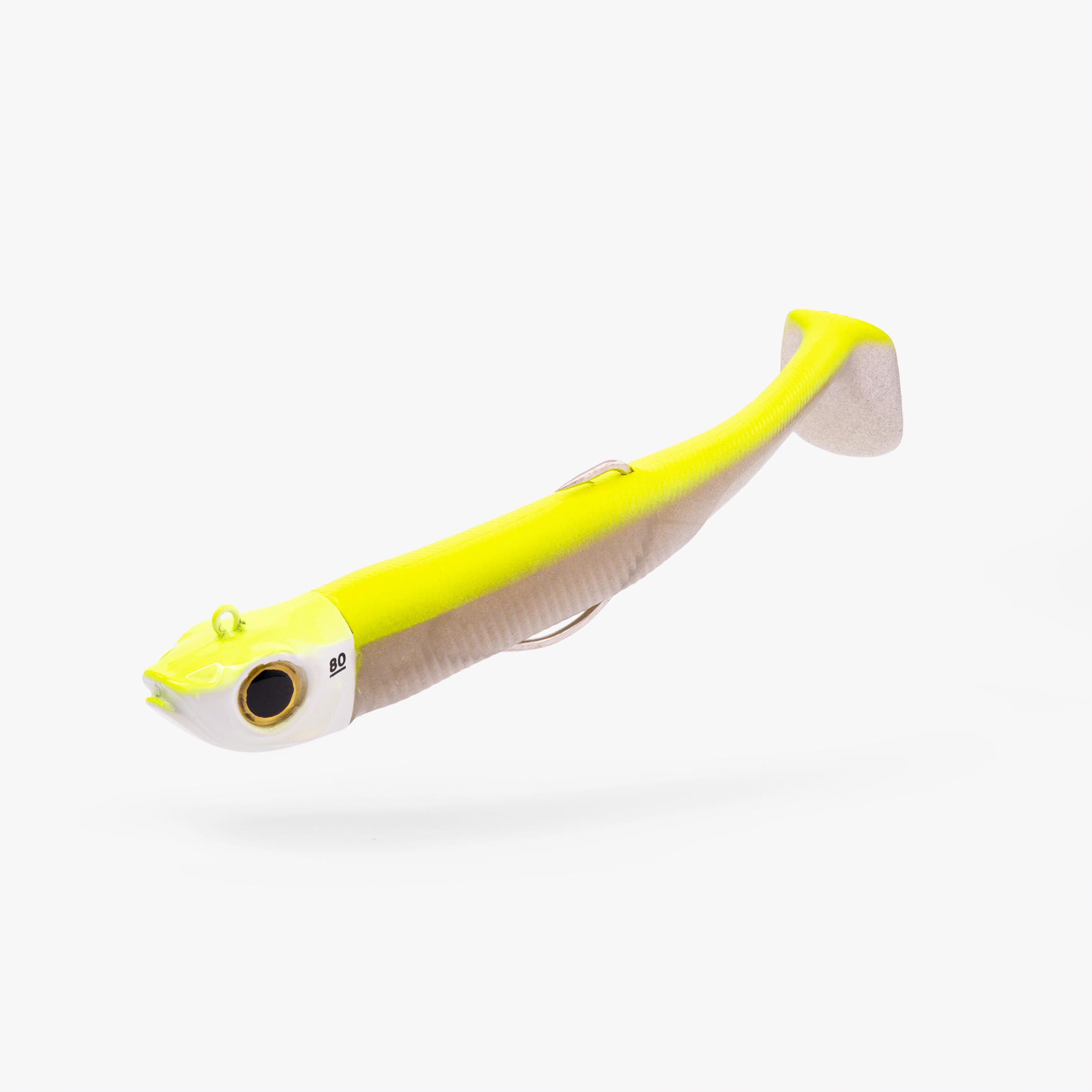Amostras Flexíveis Pesca ShadTexan Anchova Combo Ancho 150 80g Amarelo/Rosa Néon 6/13