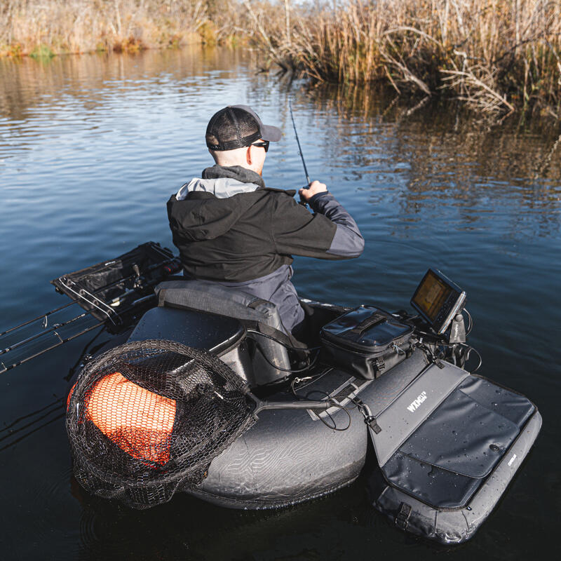 Bellyboat voor vissen FLTB-5 V2 grijs/oranje motoriseerbaar