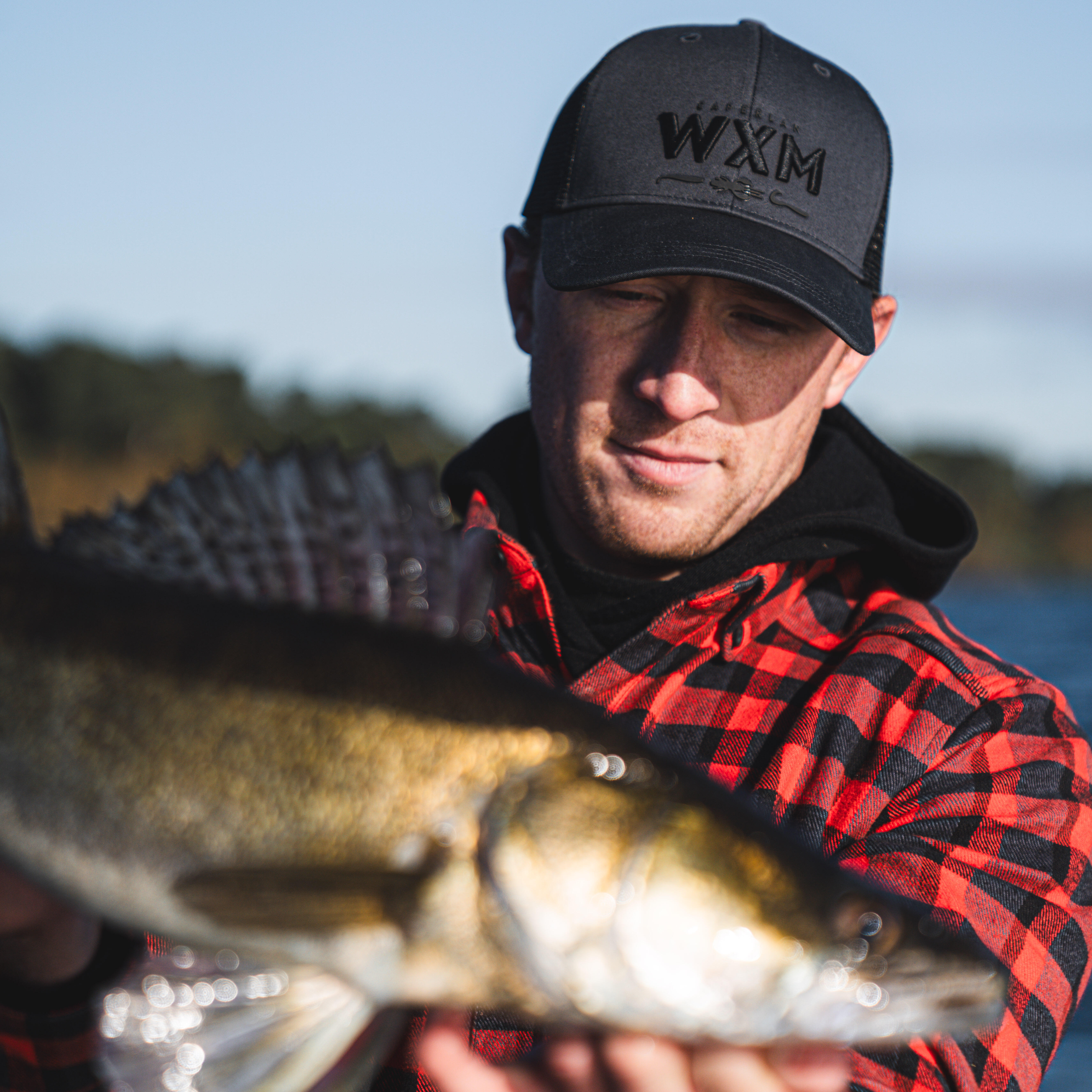 Fishing Trucker Snapback Cap - FC 500 WXM Black - CAPERLAN