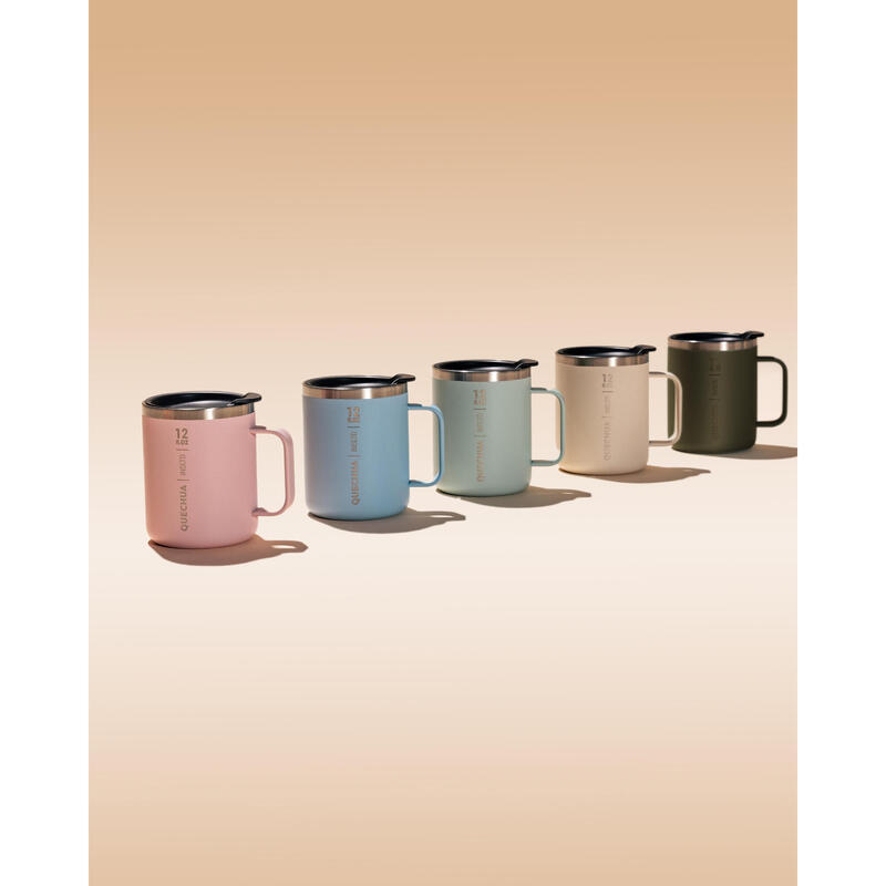 Isothermal Hiker’s Camping Mug (stainless steel double wall) MH500 0.38 L pink