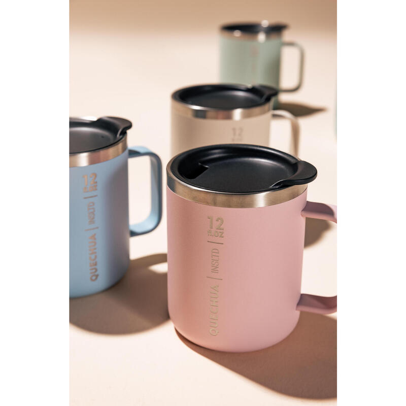 Isothermal Hiker’s Camping Mug (stainless steel double wall) MH500 0.38 L pink