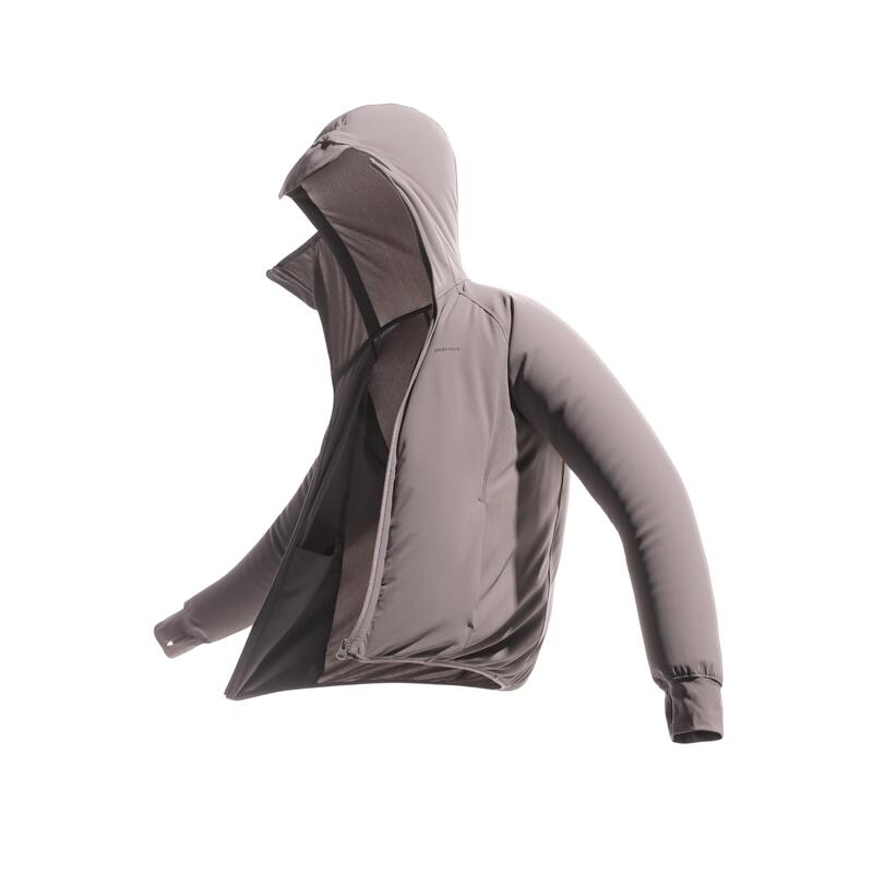 Junior hiking MH 500 knit ANTI UV jacket grey