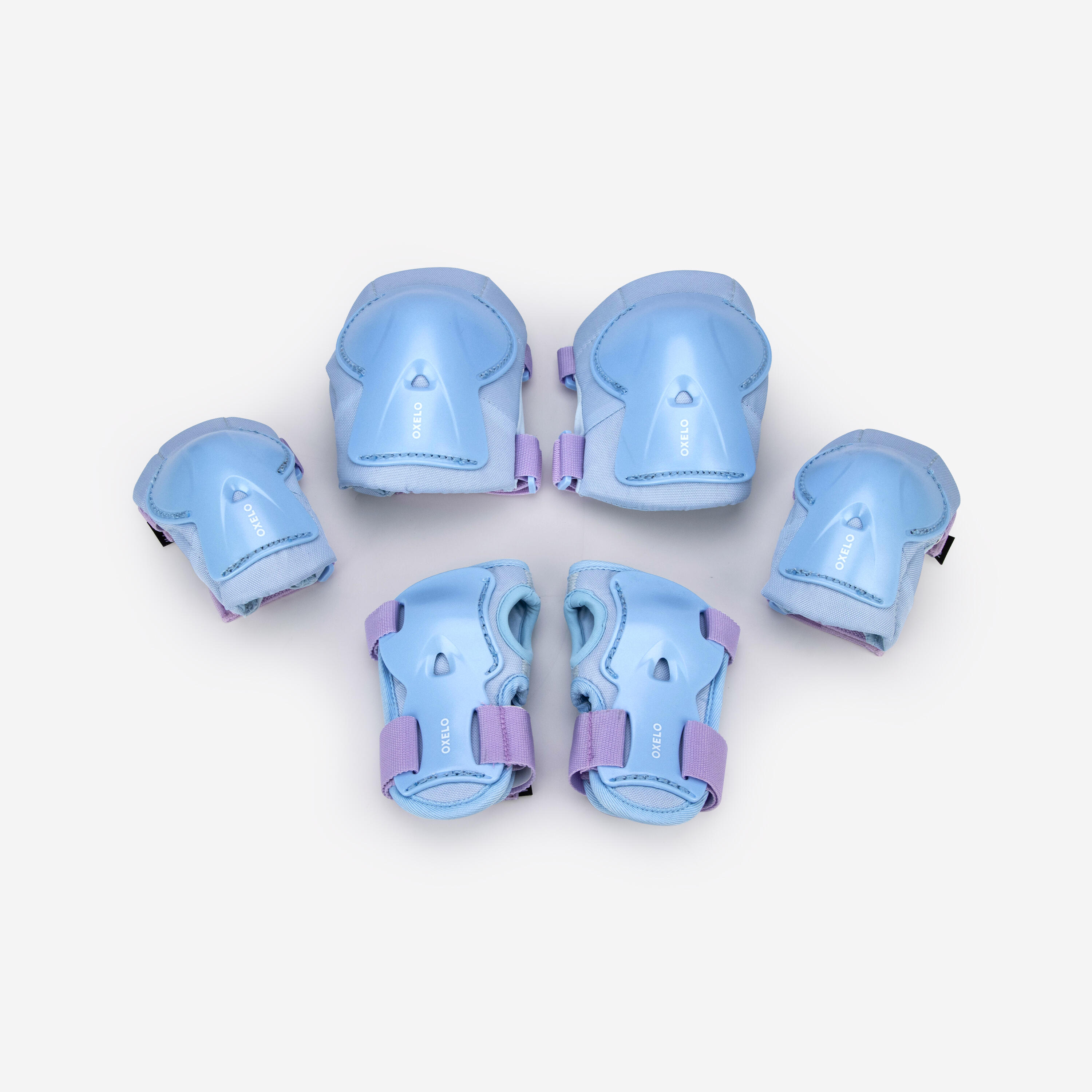 Kids' Inline Skate Protection Pads 3-Piece Play Kit Set - Light Blue