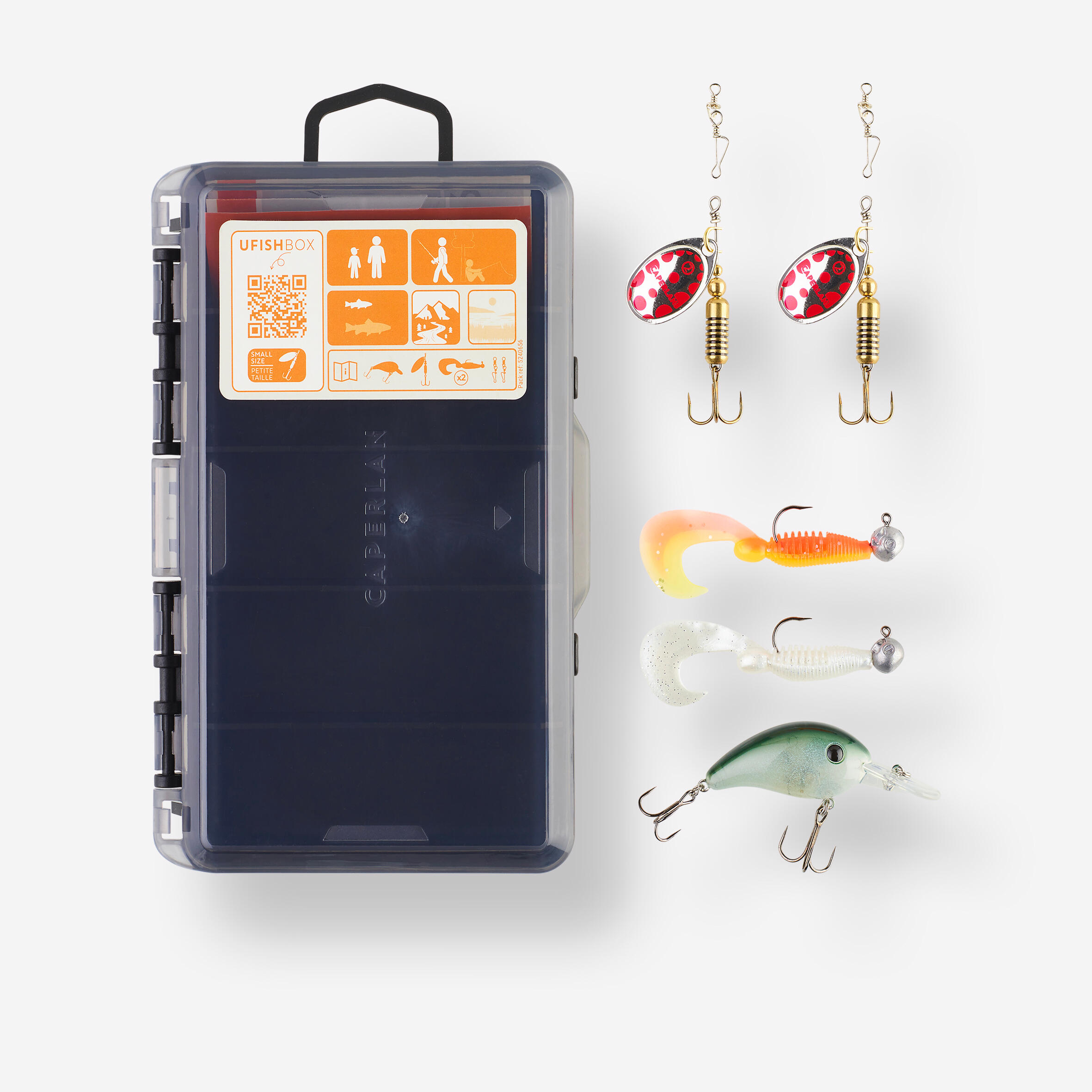 CAPERLAN Scatola scoperta pesca esche artificiali UFISH BOX S
