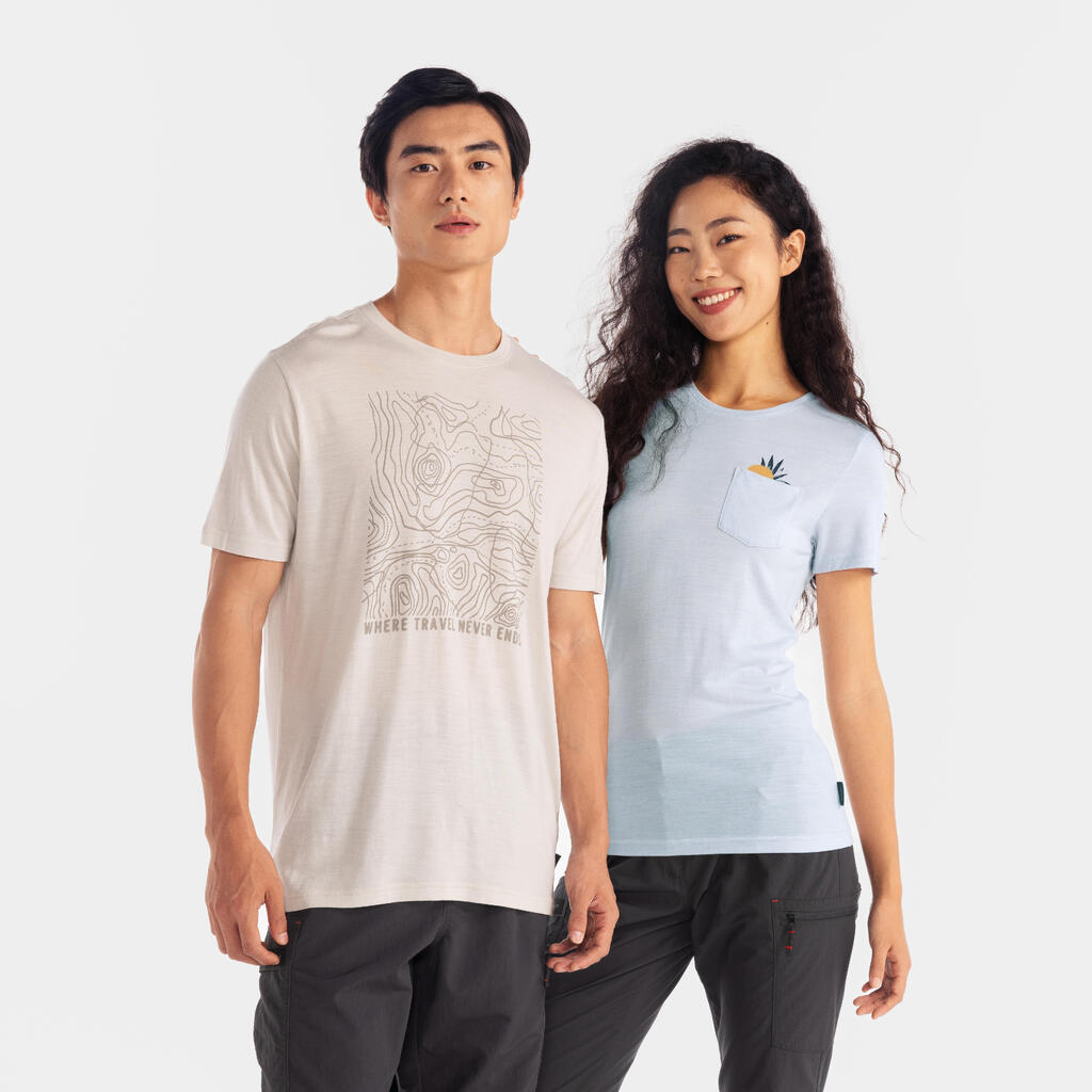 T-shirt en LAINE Travel 500 homme