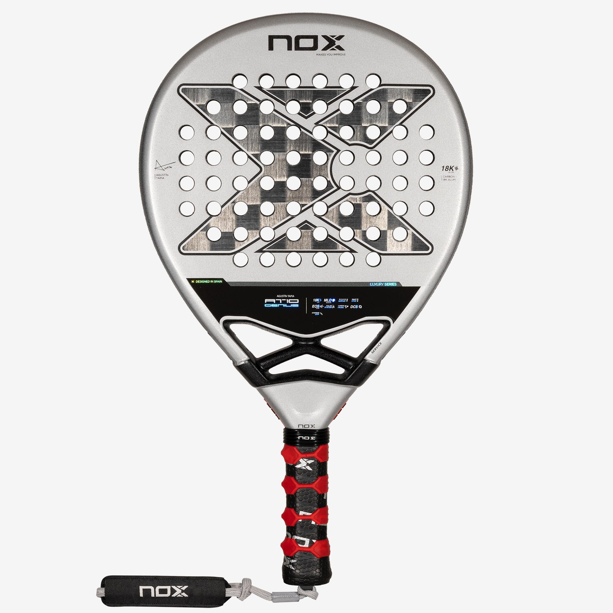 Adult Padel Racket Nox AT10 Genius 18K 2024 Agustín Tapia 3/13
