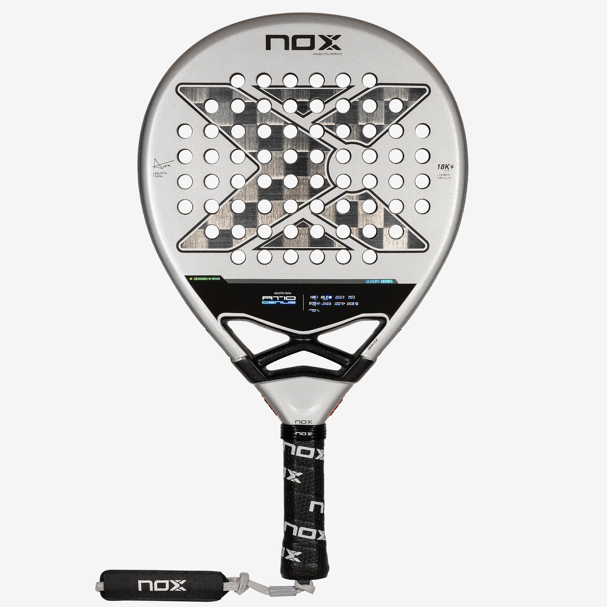 NOX Adult Padel Racket AT10 Genius 18K 2024 Agustín Tapia