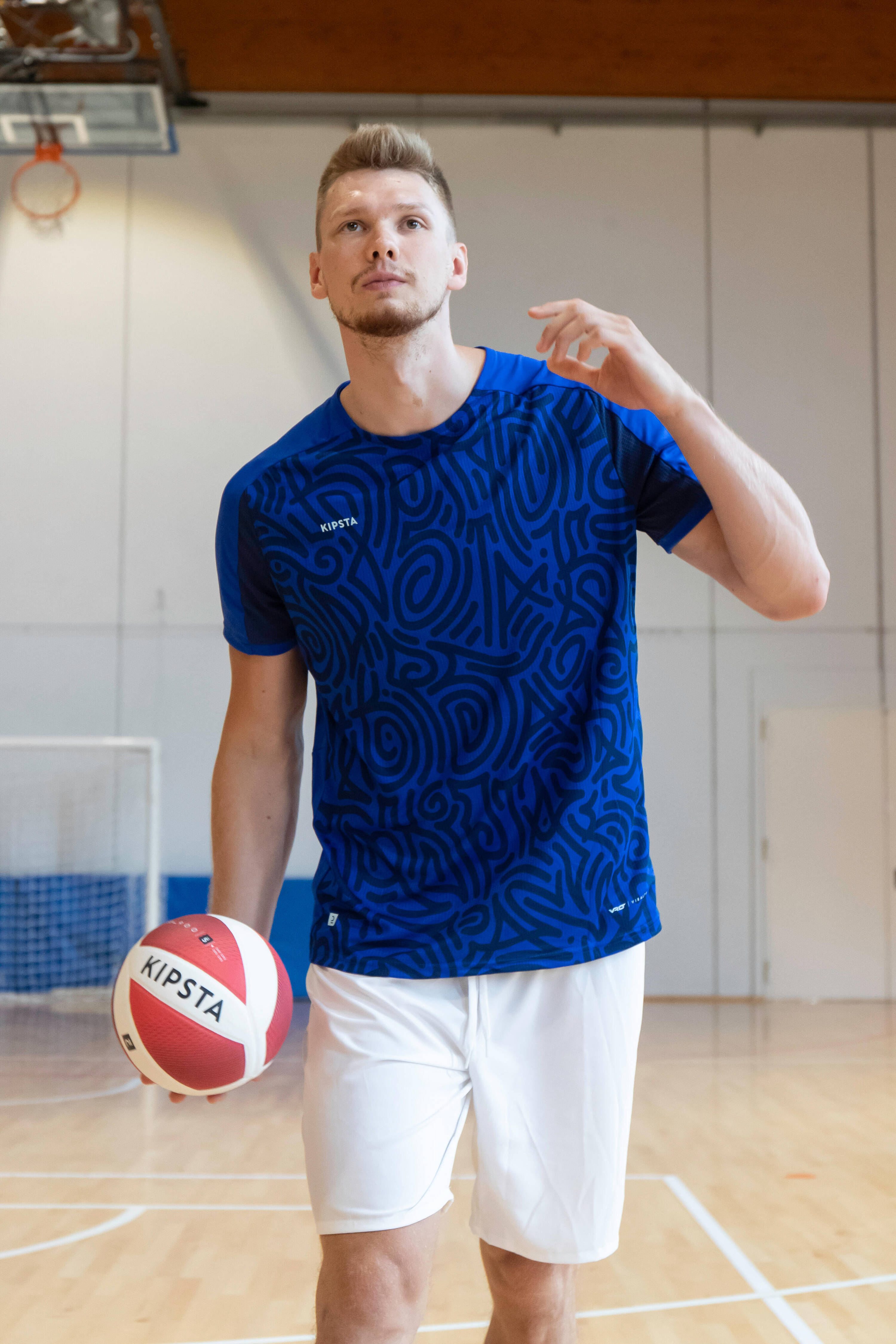 Volleyball Indoor Ball V900 White and Red -  5