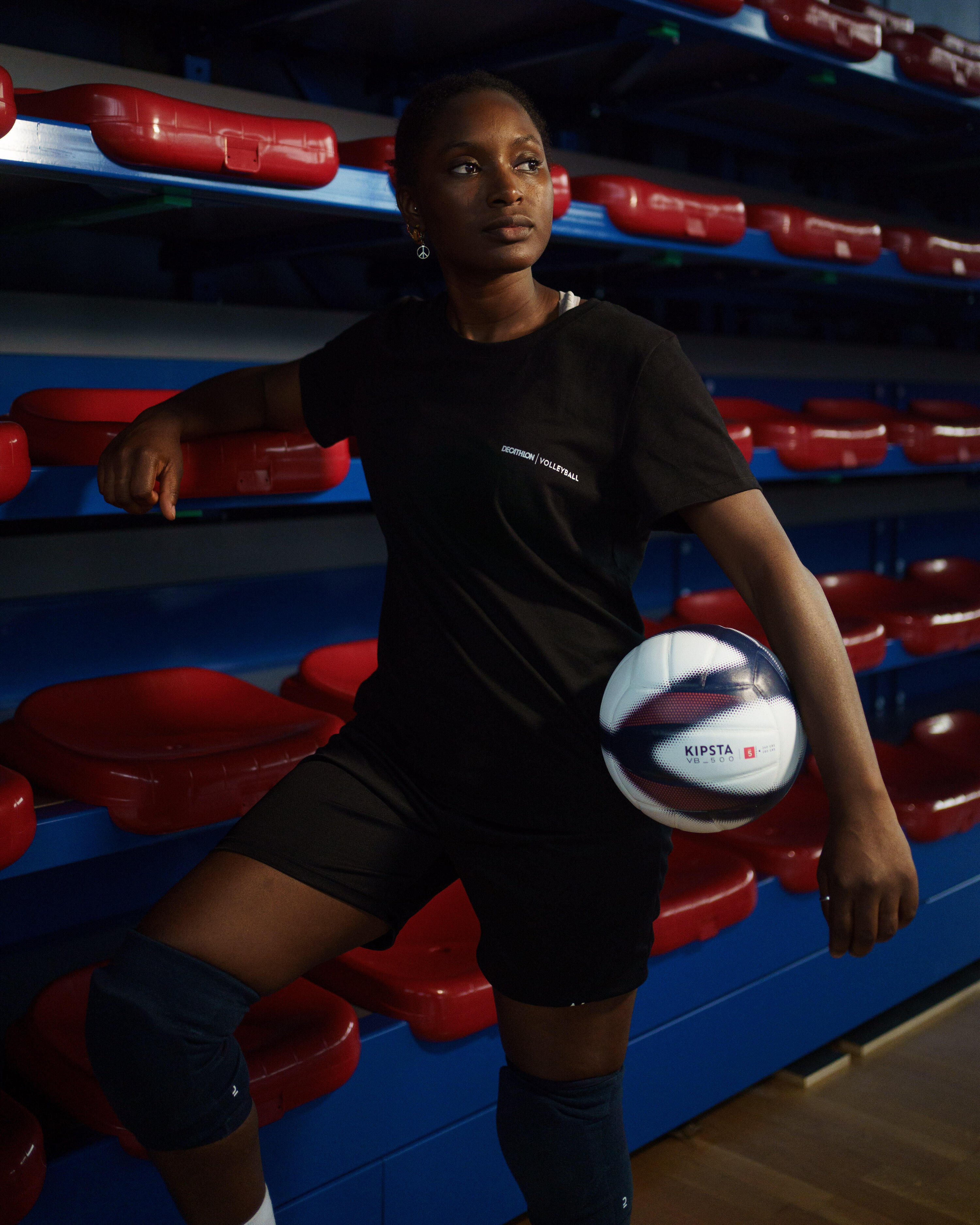 Volleybal V500 grijs/blauw/rood 7/10