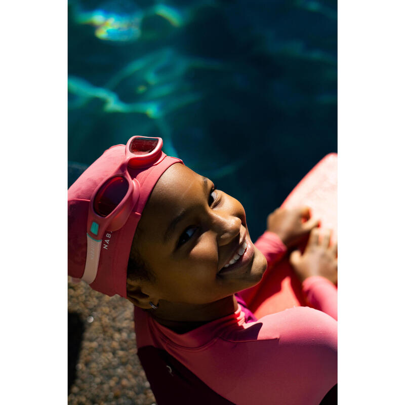 Cuffia piscina taglia S UNI tessuto rosa