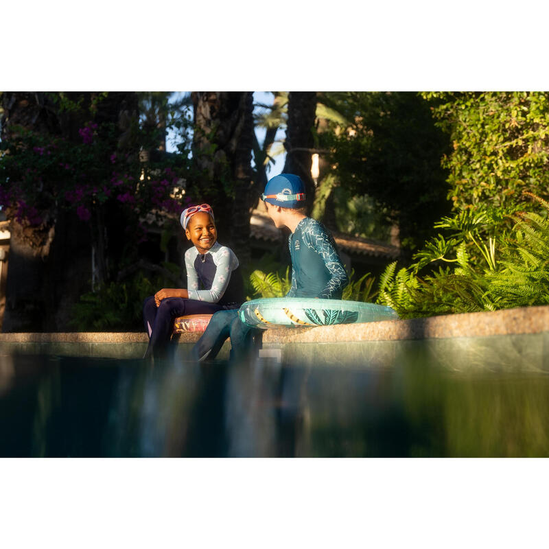 Schwimmanzug lang Jungen UV-Schutz - 100 Bana grün