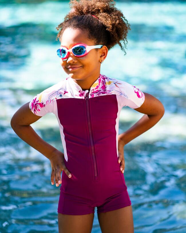 Zwembril kinderen 100 XBase getint roze