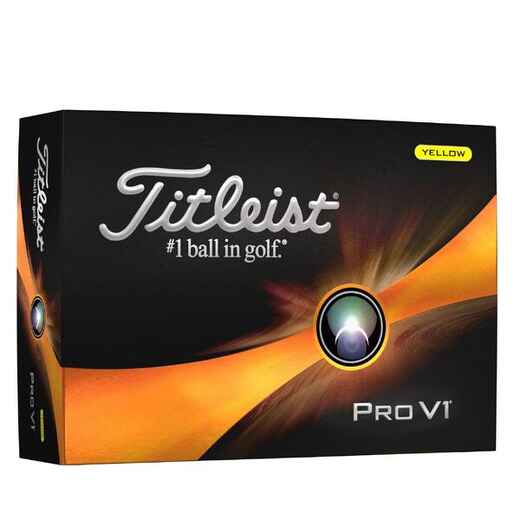 Golf Balls x12 - TITLEIST Pro V1 Yellow
