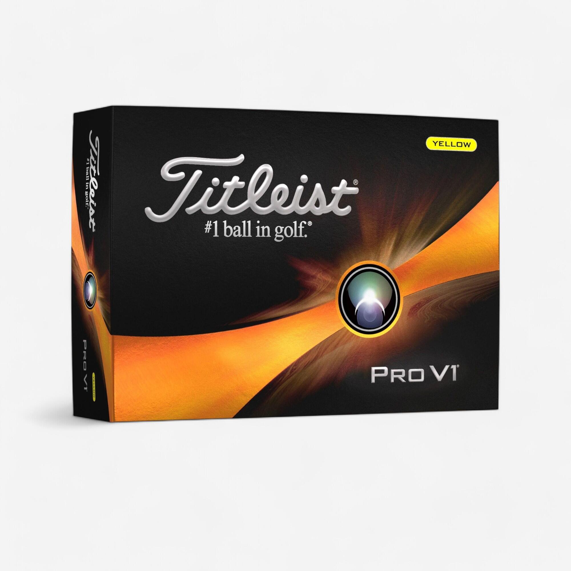 Titleist - Balles Golf X12 - Titleist Pro V1 Jaune - Balle De Golf - Golf - - Taille Unique - Decathlon