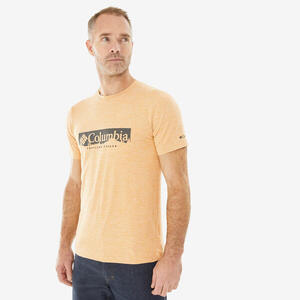 Camiseta de montaña y trekking manga corta Hombre Columbia Camel