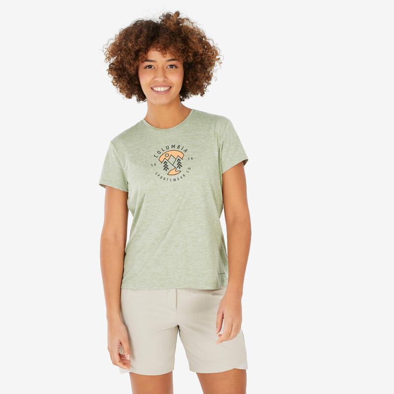 T-shirt trekking donna Columbia verde