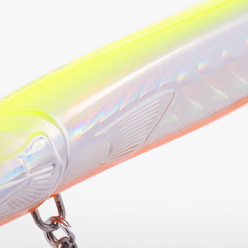 Jerkbait pêche au leurre en mer JERKUDA 170SP Blanc fluo