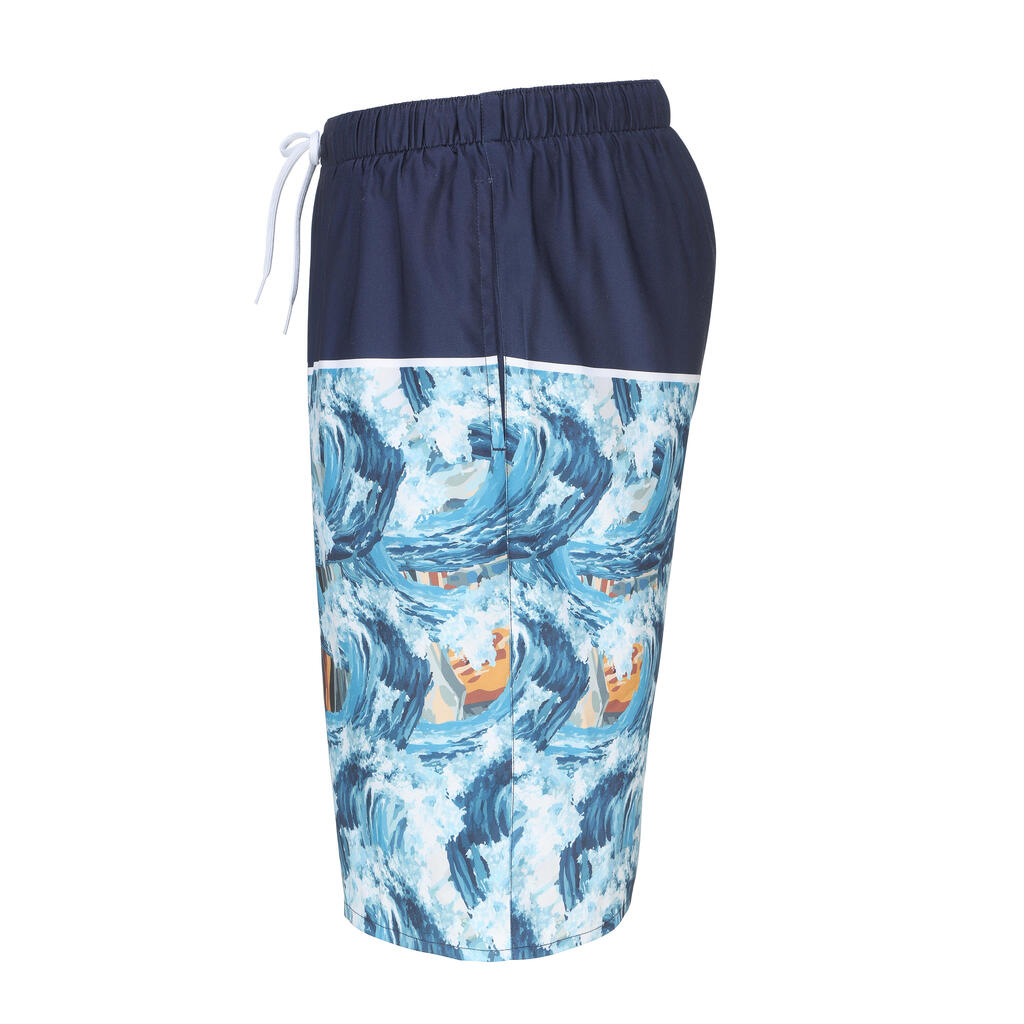 Surfing men boardshort blue wave