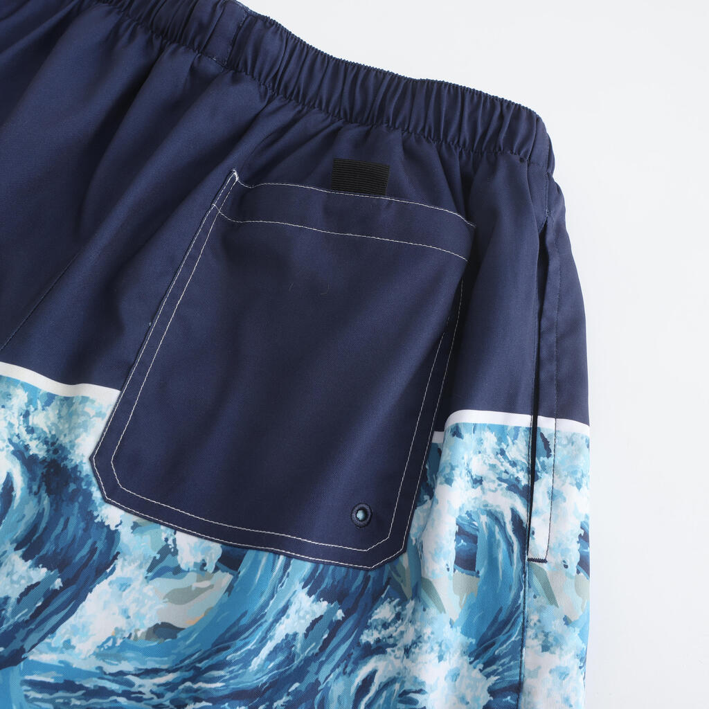 Surfing men boardshort blue wave