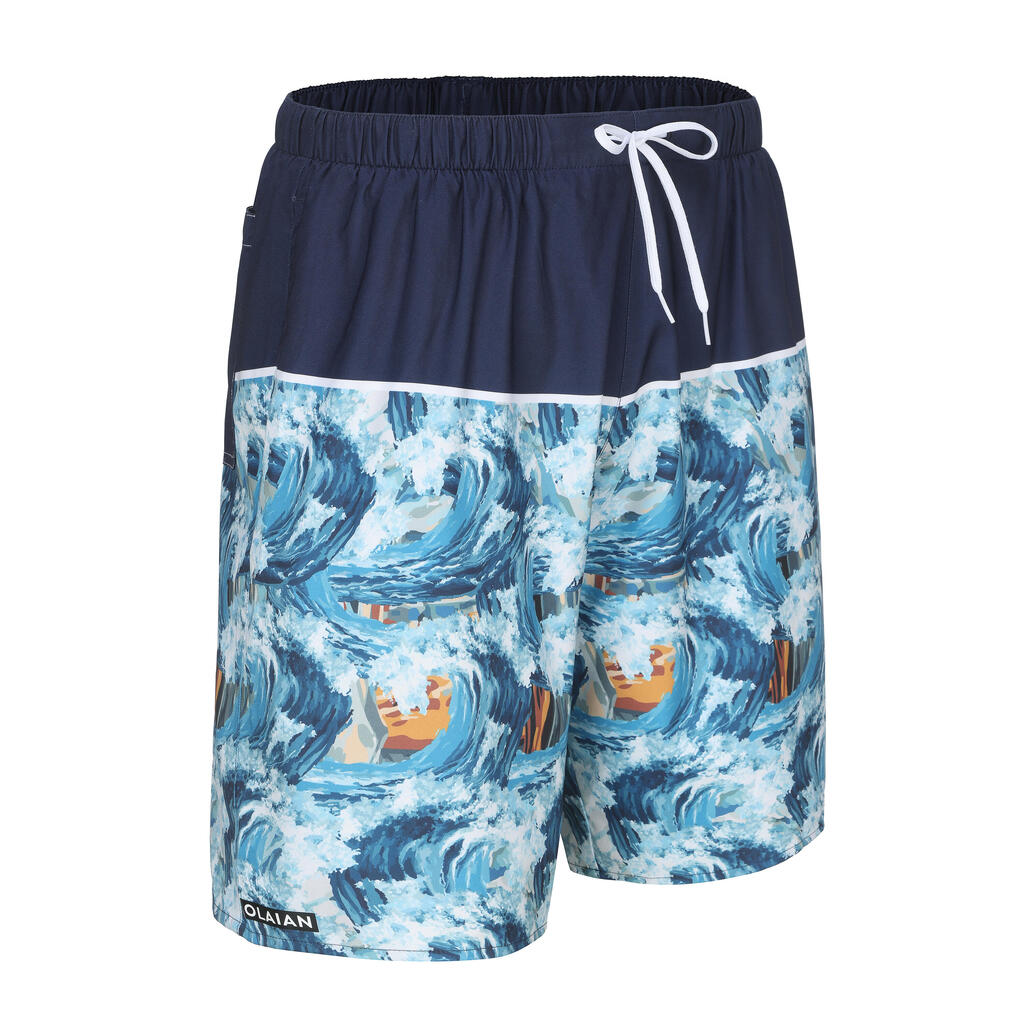 Surfing men boardshort blue wave