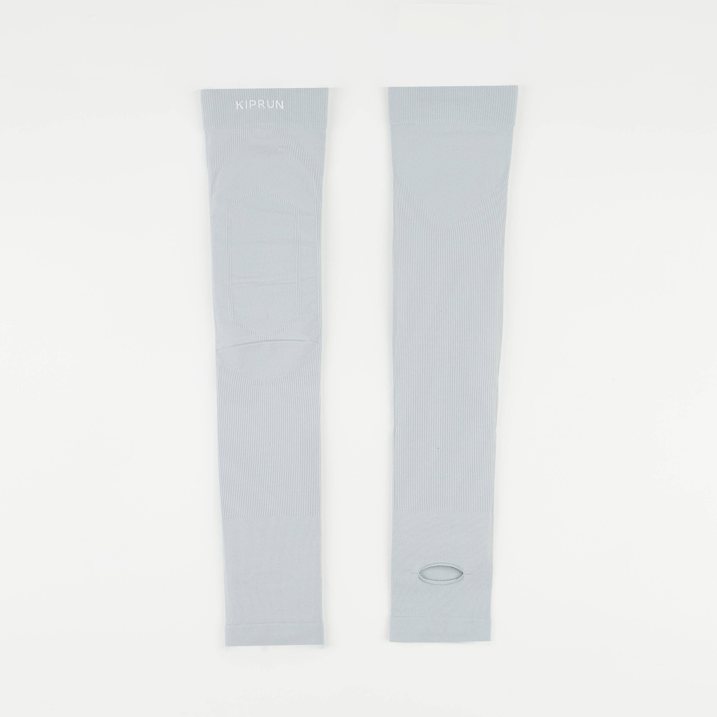 UV Protected Arm and Hand Sleeves running  grey -  1