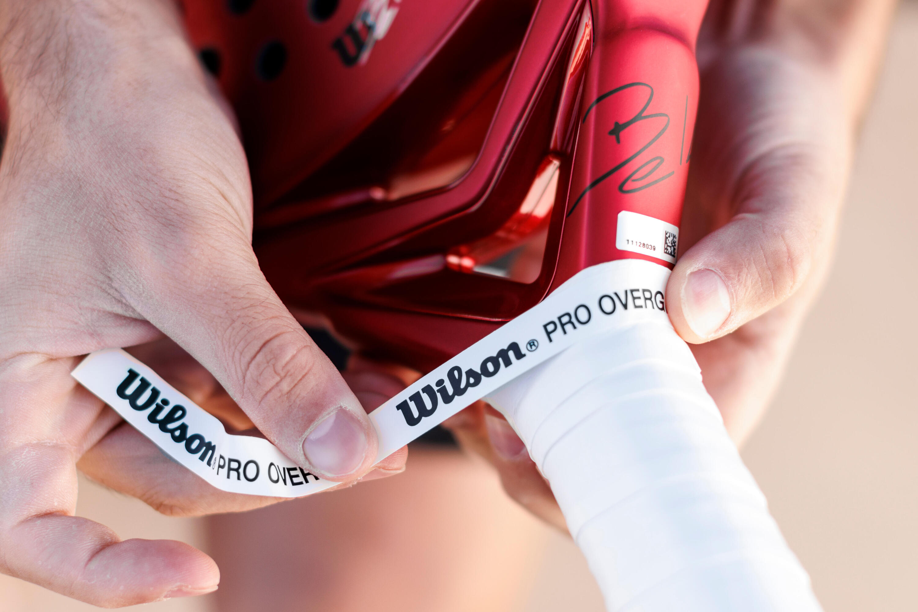 Conjunto de 12 overgrips de padel - Wilson Padel Pro branco 5/6