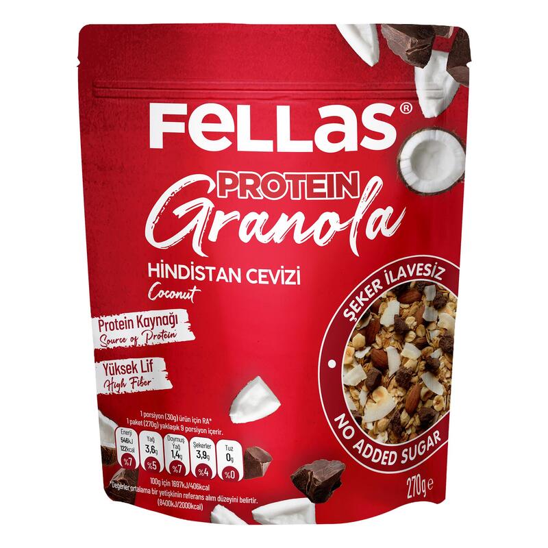 Fellas Protein Granola Hindistan Cevizi-Kakao