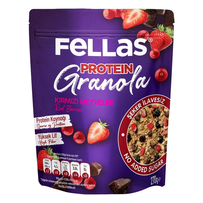 Fellas Protein Granola Kırmızı Meyveler