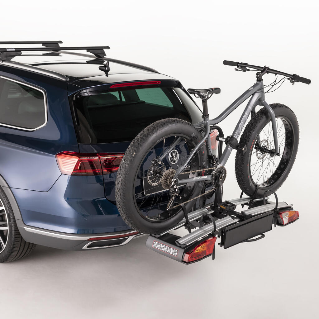Divu elektrisko velosipēdu statīvs automašīnas sakabes āķim “Antares”