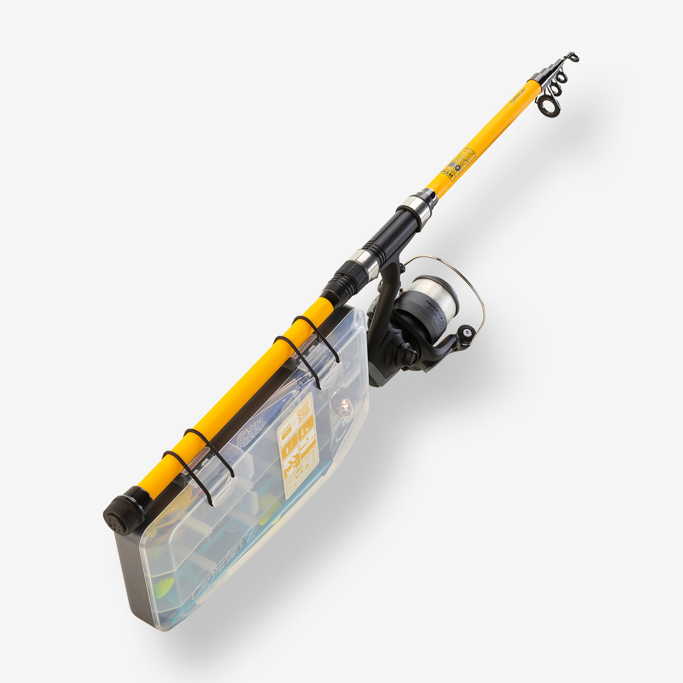 Fishing Rod 1,40 m - Bag 100 - Khaki brown - Caperlan - Decathlon