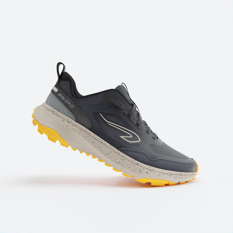 Hardloop- en trailschoenen voor heren JF 190 Grip blauw/mango