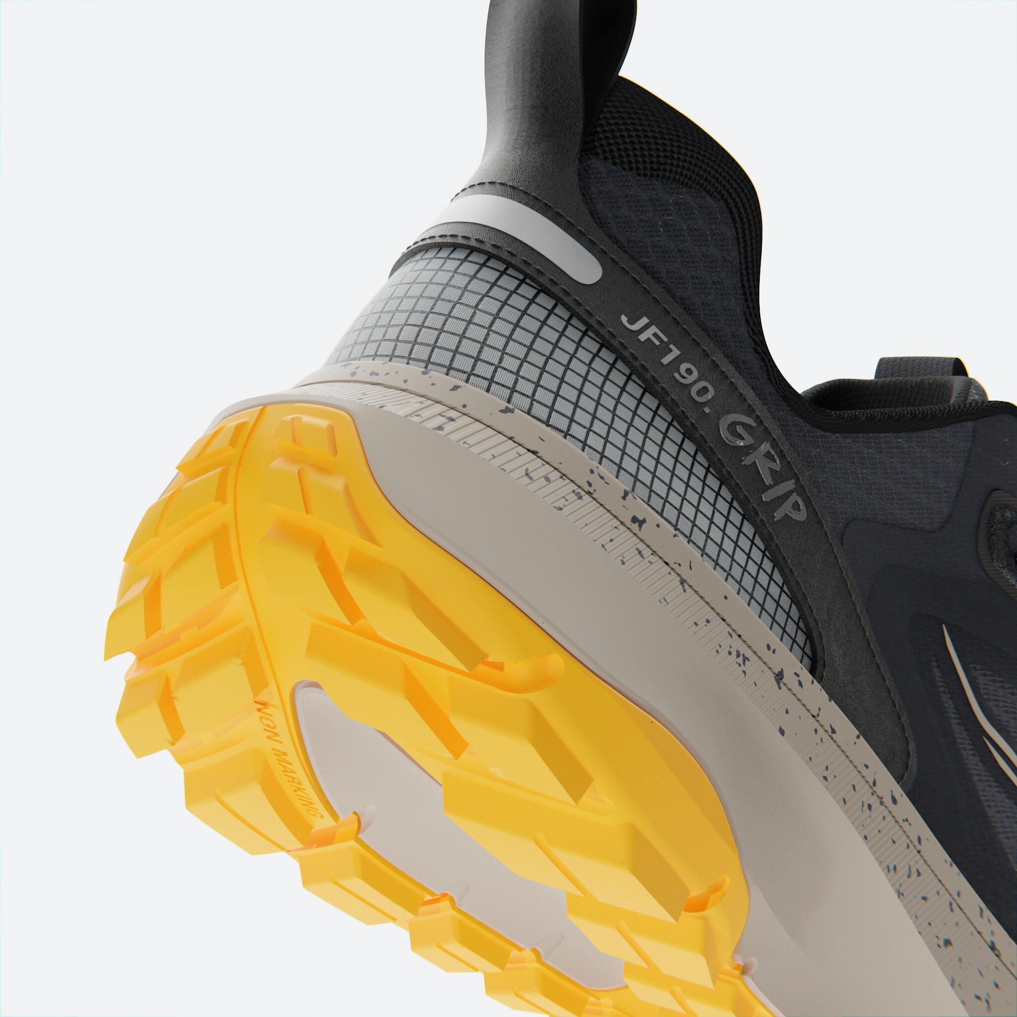 Men Running and Trail Running Shoes, Kiprun JF 190 Grip - Blue and Orange