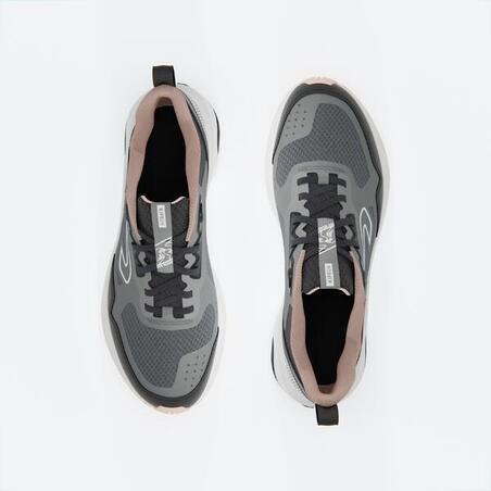 Кросівки жіночі Kiprun JF190 Grip 25 для бігу сірі