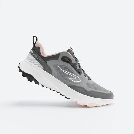 Кросівки жіночі Kiprun JF190 Grip 25 для бігу сірі