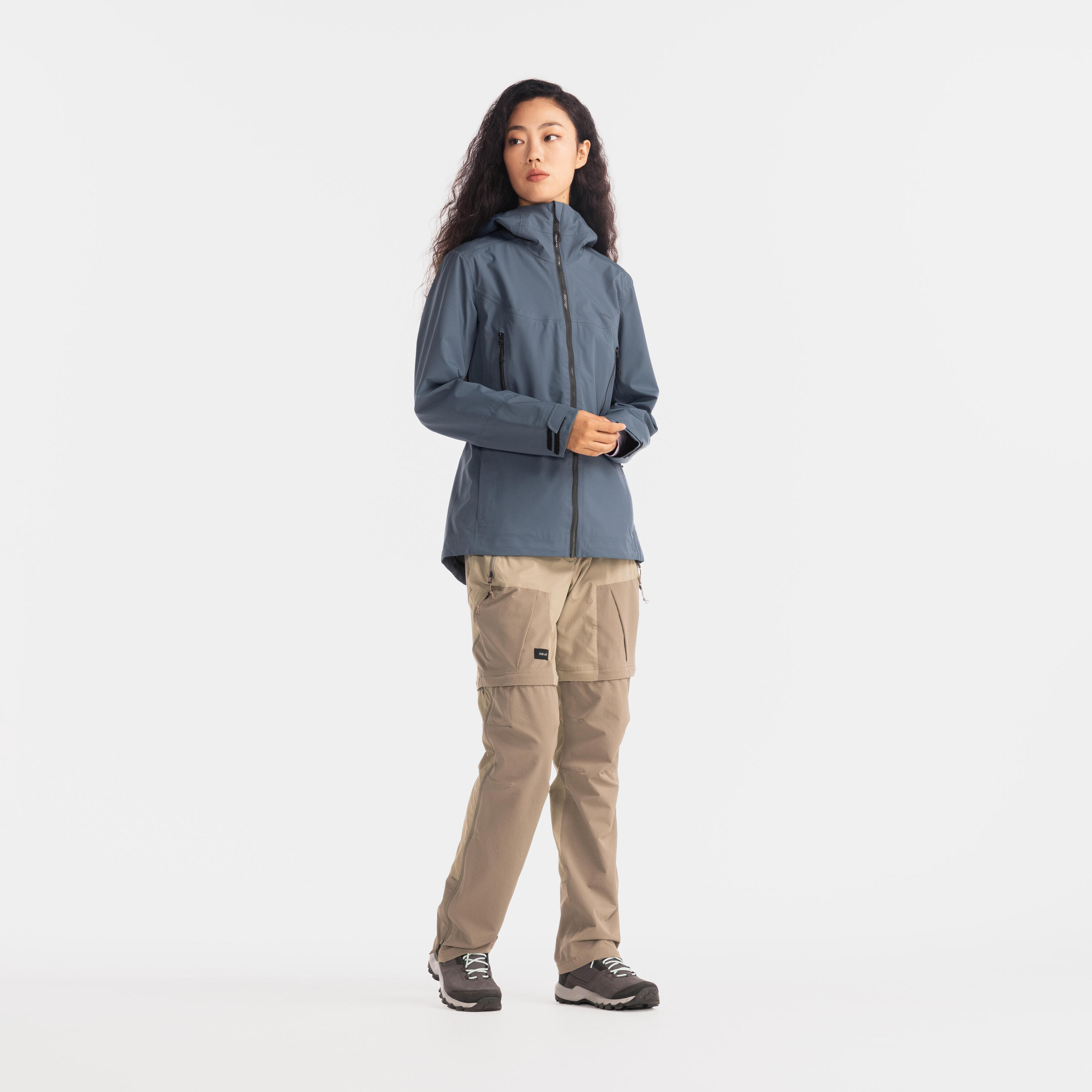 Pantaloni modulabili trekking donna MT500 beige 8/13