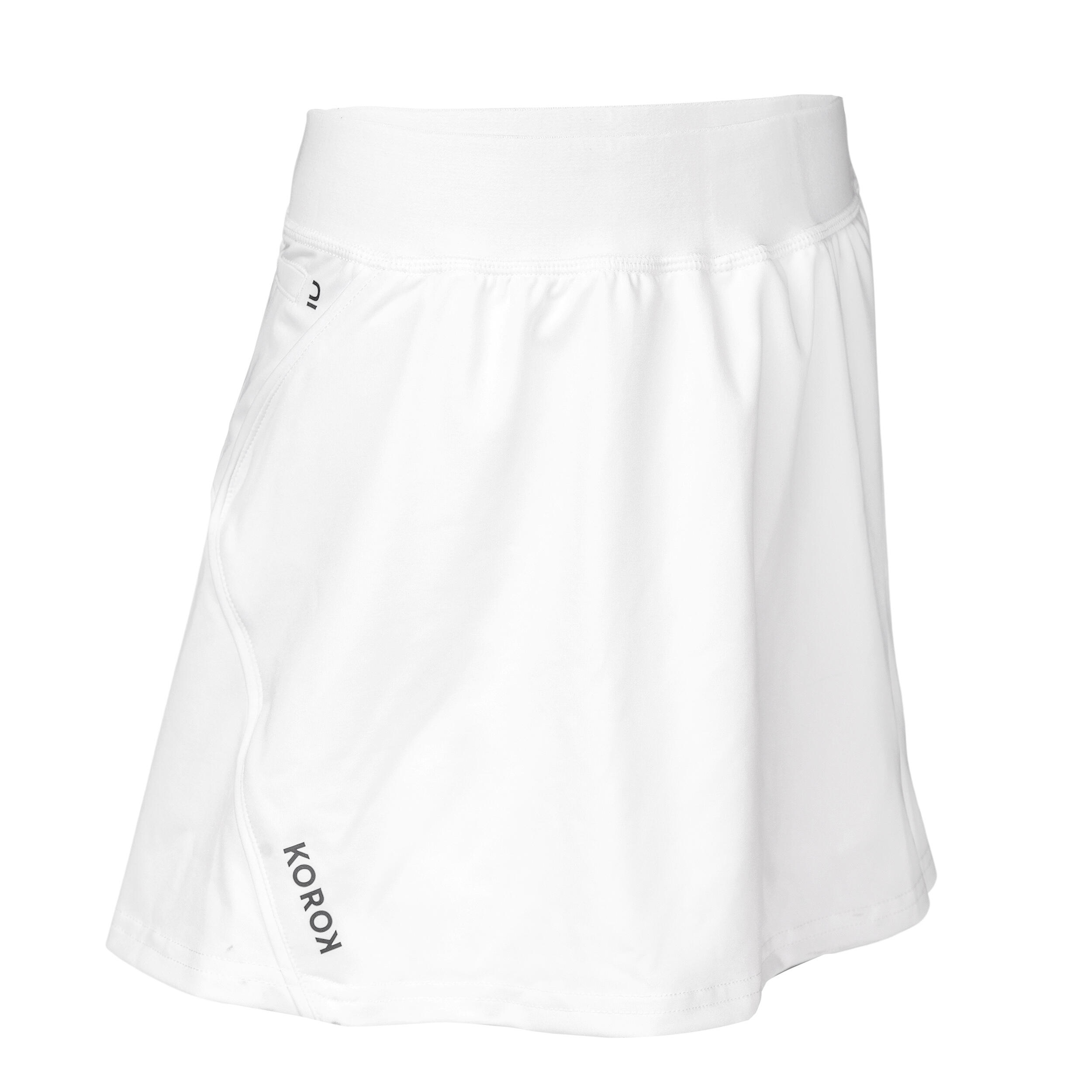 Girls' High-Intensity Field Hockey Skirt FH900 - White 4/4