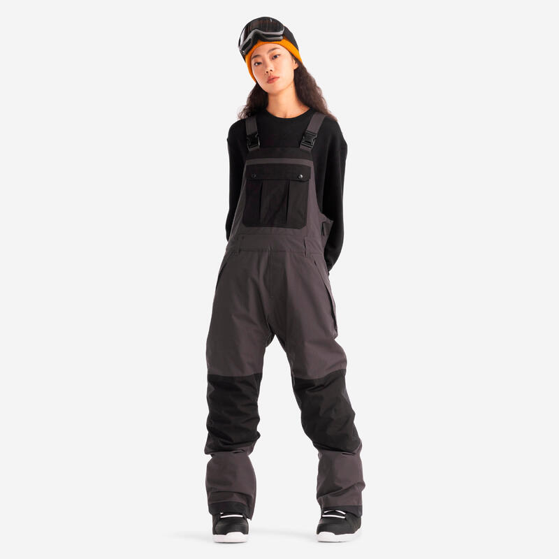 Salopette snowboard large adulte imperméable SNB 500 Noir